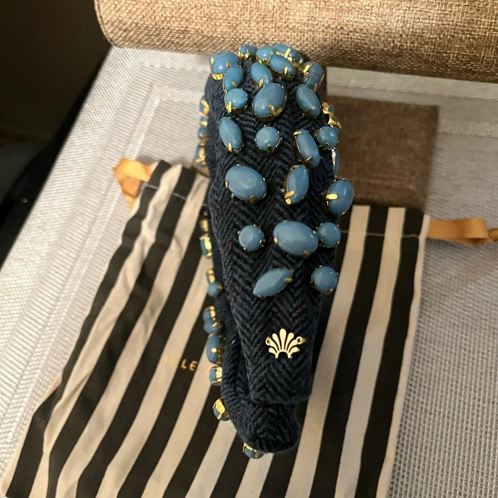 LELE SADOUGHI NWT AUTHENTIC MIDNIGHT PEBBLE CABOCHON KNOTTED HEADBAND - Picture 9 of 16